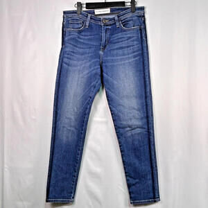 Flying Monkey Women 29 Blue Skinny Jeans Mid Rise Stretch Ankle Length Denim